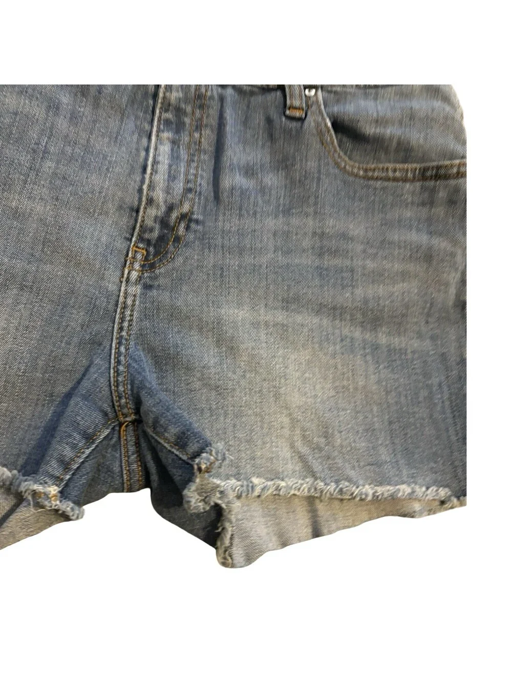 GAP Denim High Rise Jean Shorts Button Fly Size 10/30 raw hem